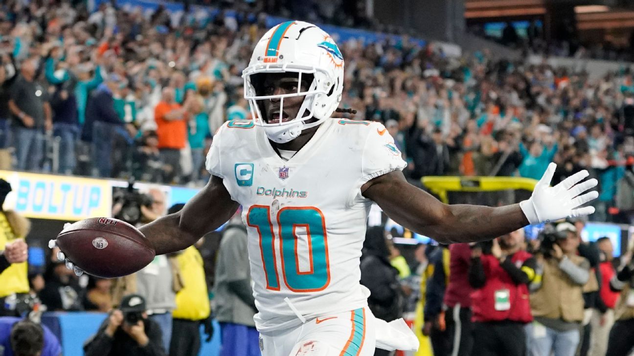 Where does Tyreek Hill rank among all Wide Receivers right now? :  r/miamidolphins